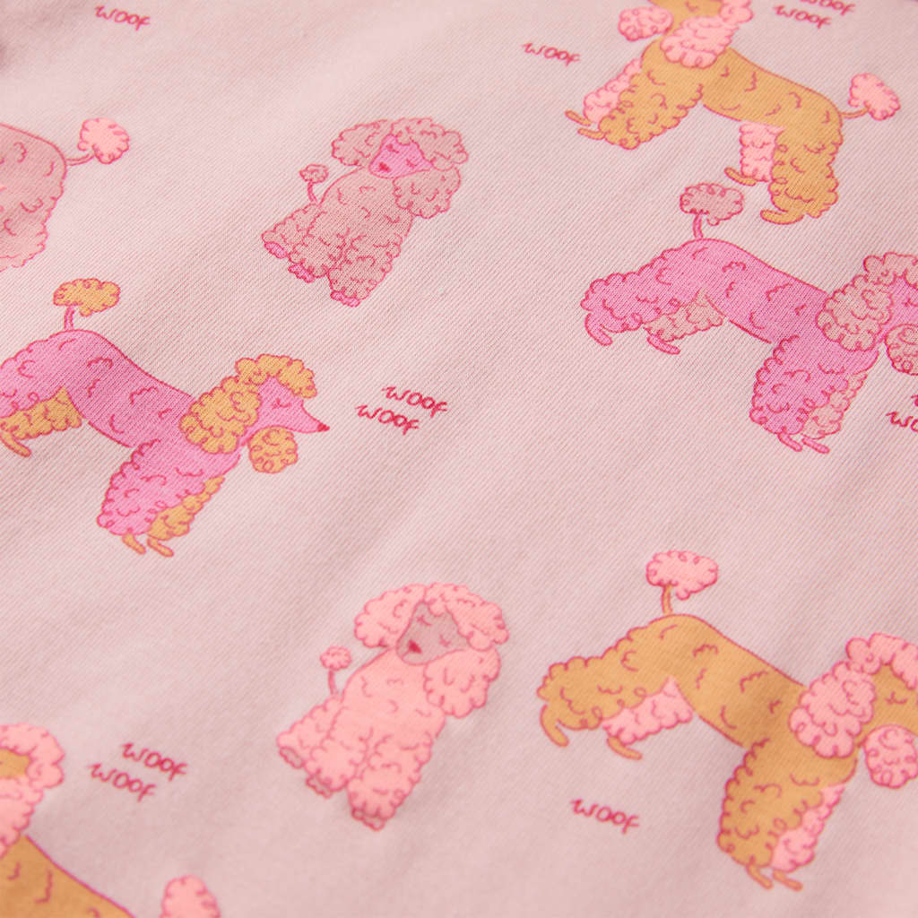 Children's Short Sleeve Pajamas Light Pink 116