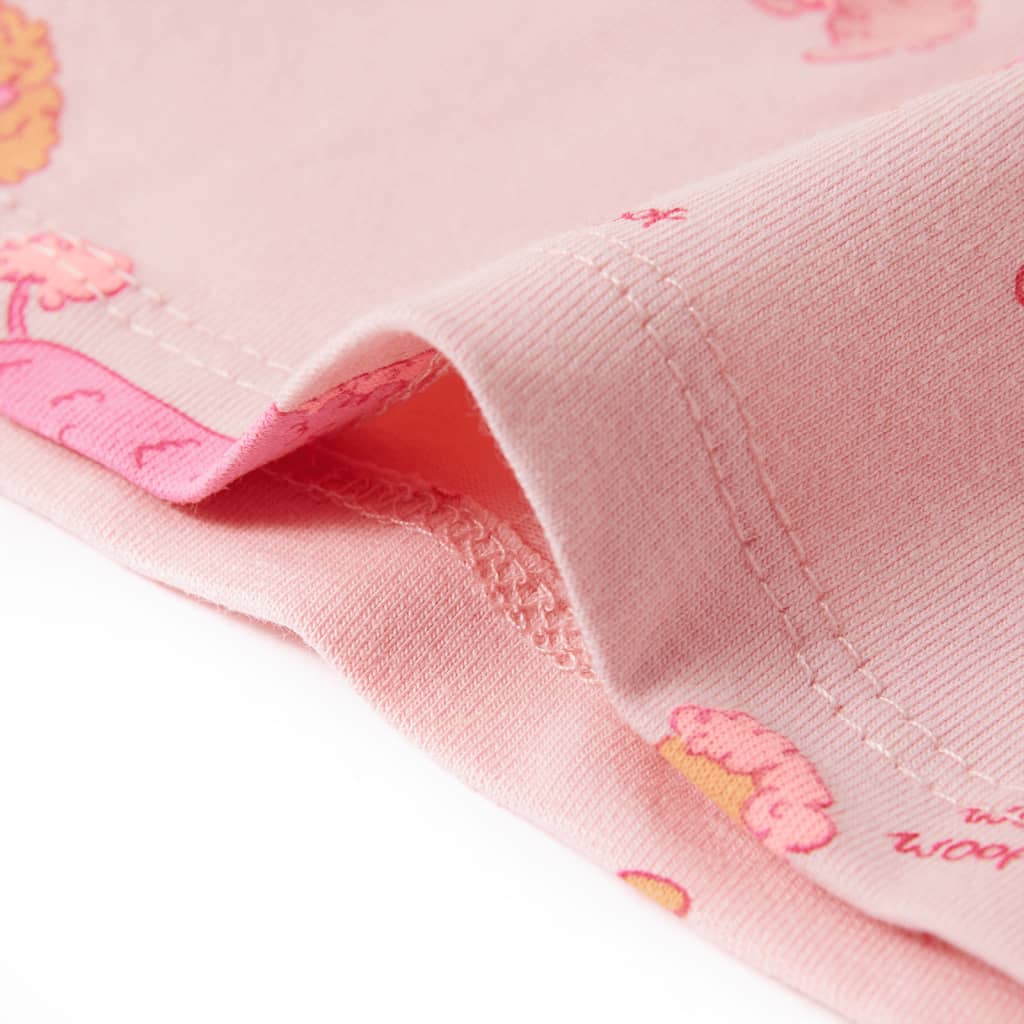 Children's Short Sleeve Pajamas Light Pink 116