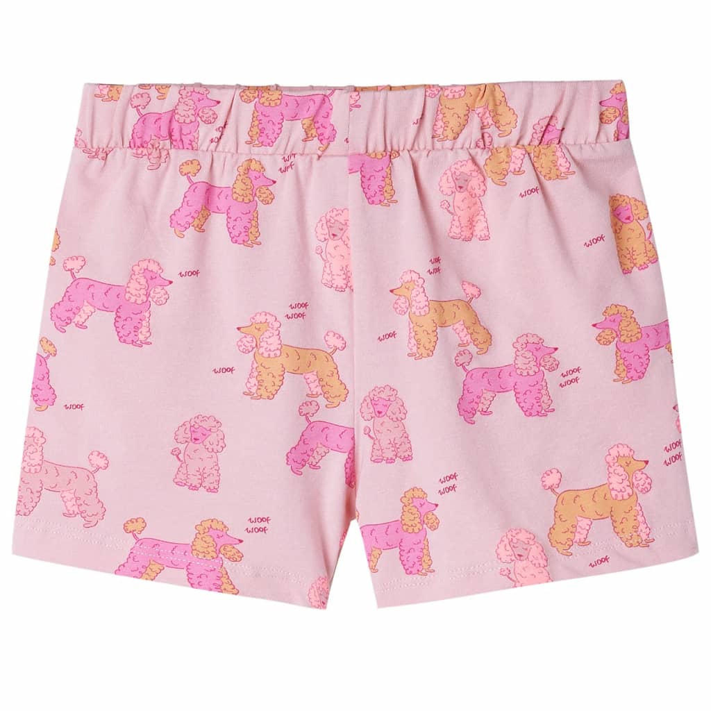 Children's Short Sleeve Pajamas Light Pink 116