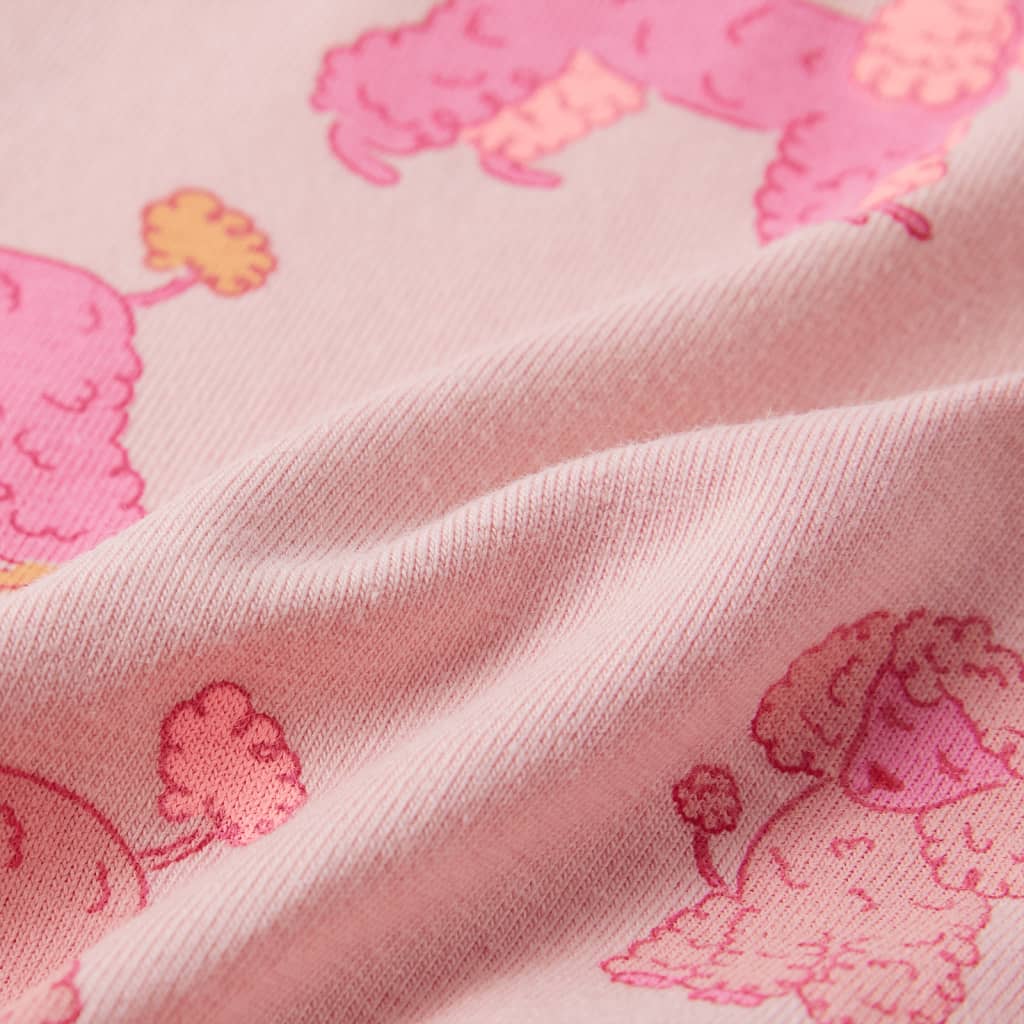 Kids' Short-Sleeved Pajamas Light Pink 128