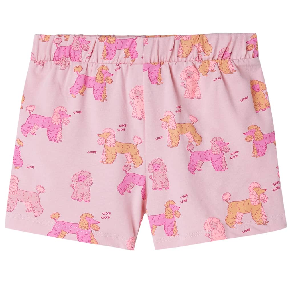 Kids' Short-Sleeved Pajamas Light Pink 128
