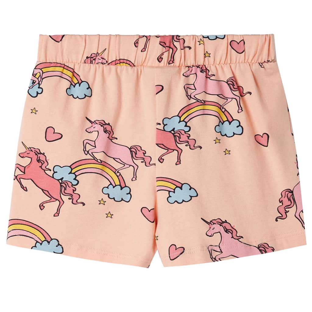 Kinderpyjama mit Kurzen Ärmeln Hellorange 116