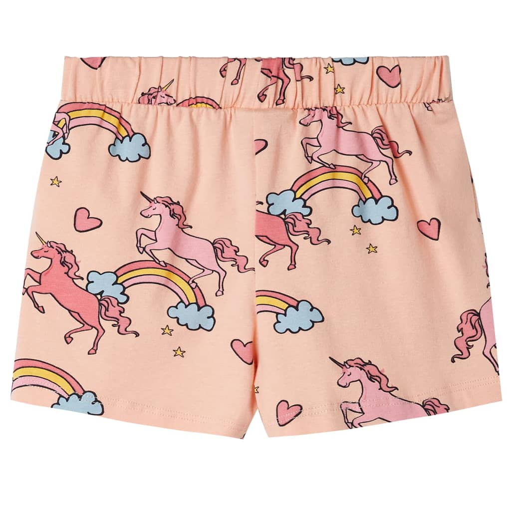 Kids' Short-Sleeved Pyjamas Light Orange 128