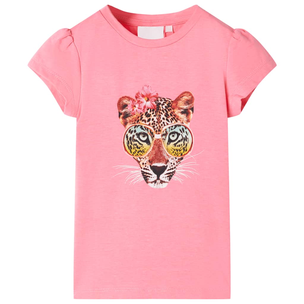 Children's T-Shirt Neon Pink 128