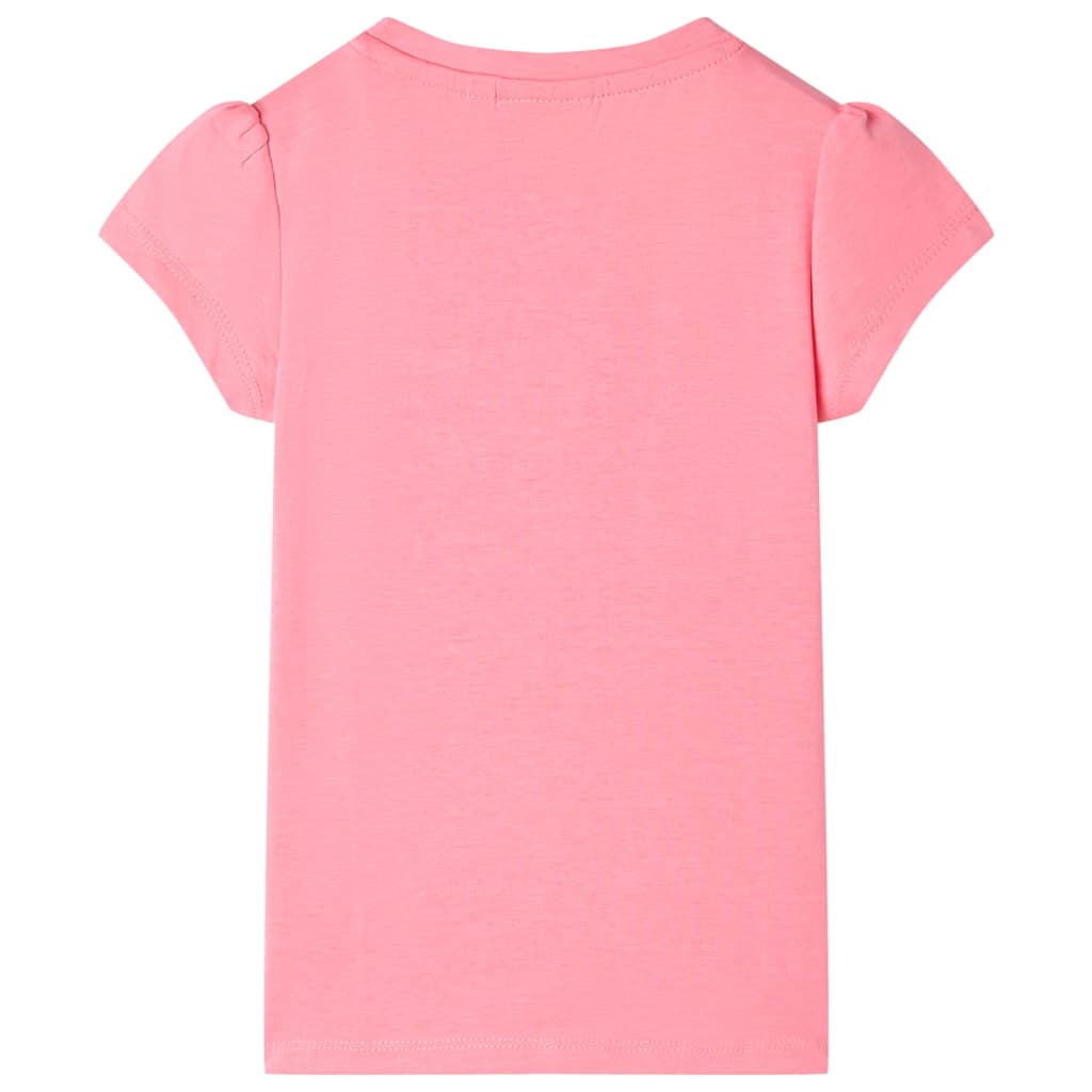 Children's T-Shirt Neon Pink 128