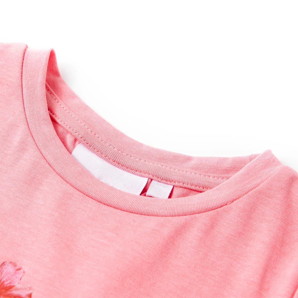 Children's T-Shirt Neon Pink 128