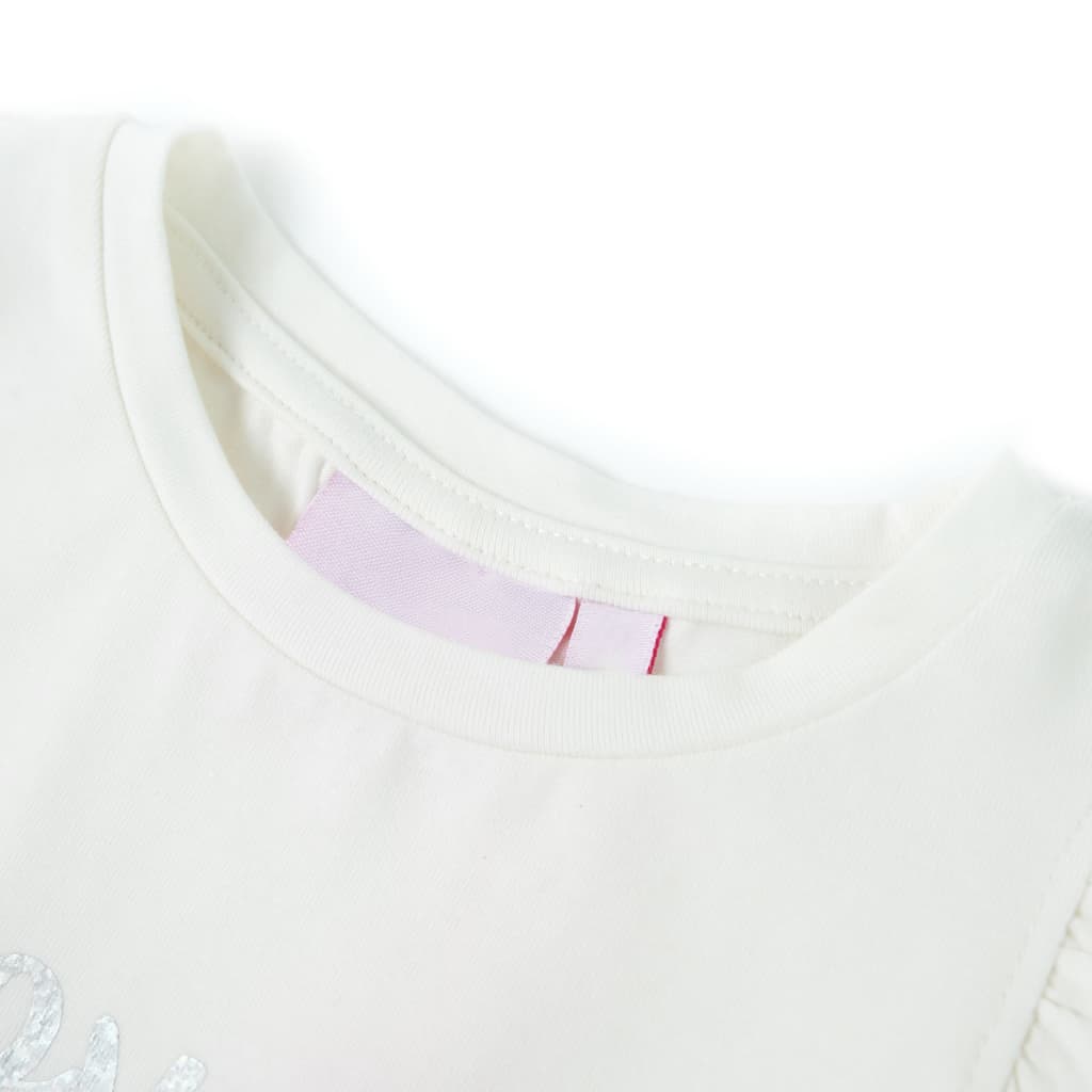 Kids' Ruffle Sleeve T-Shirt White 116