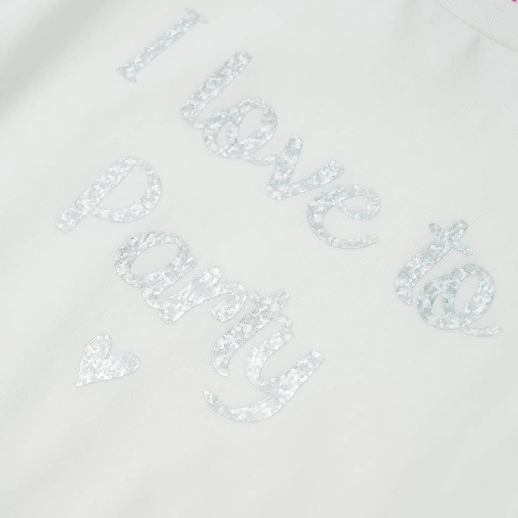 Kids' Ruffle Sleeve T-Shirt White 116