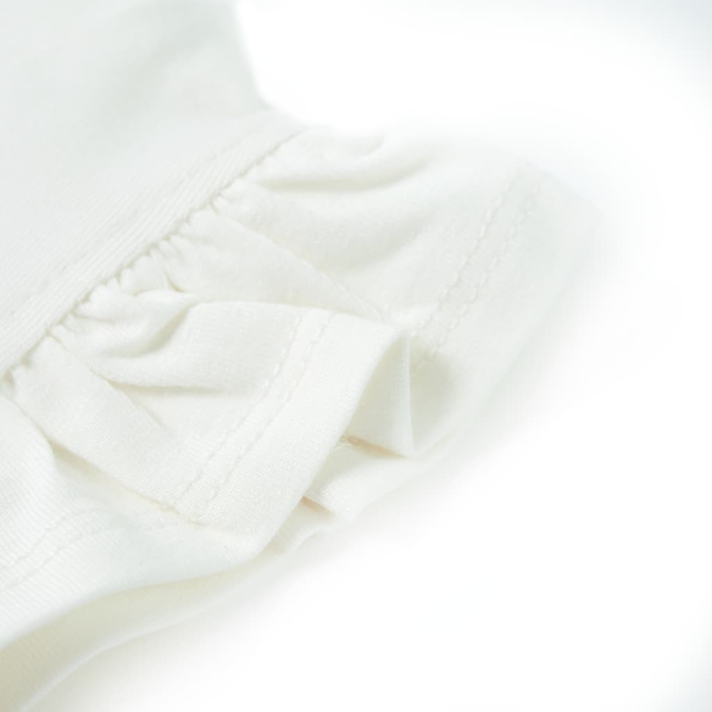Kids' Ruffle Sleeve T-Shirt White 116