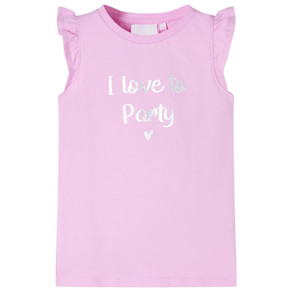 T-shirt enfant à manches volantées violet 104