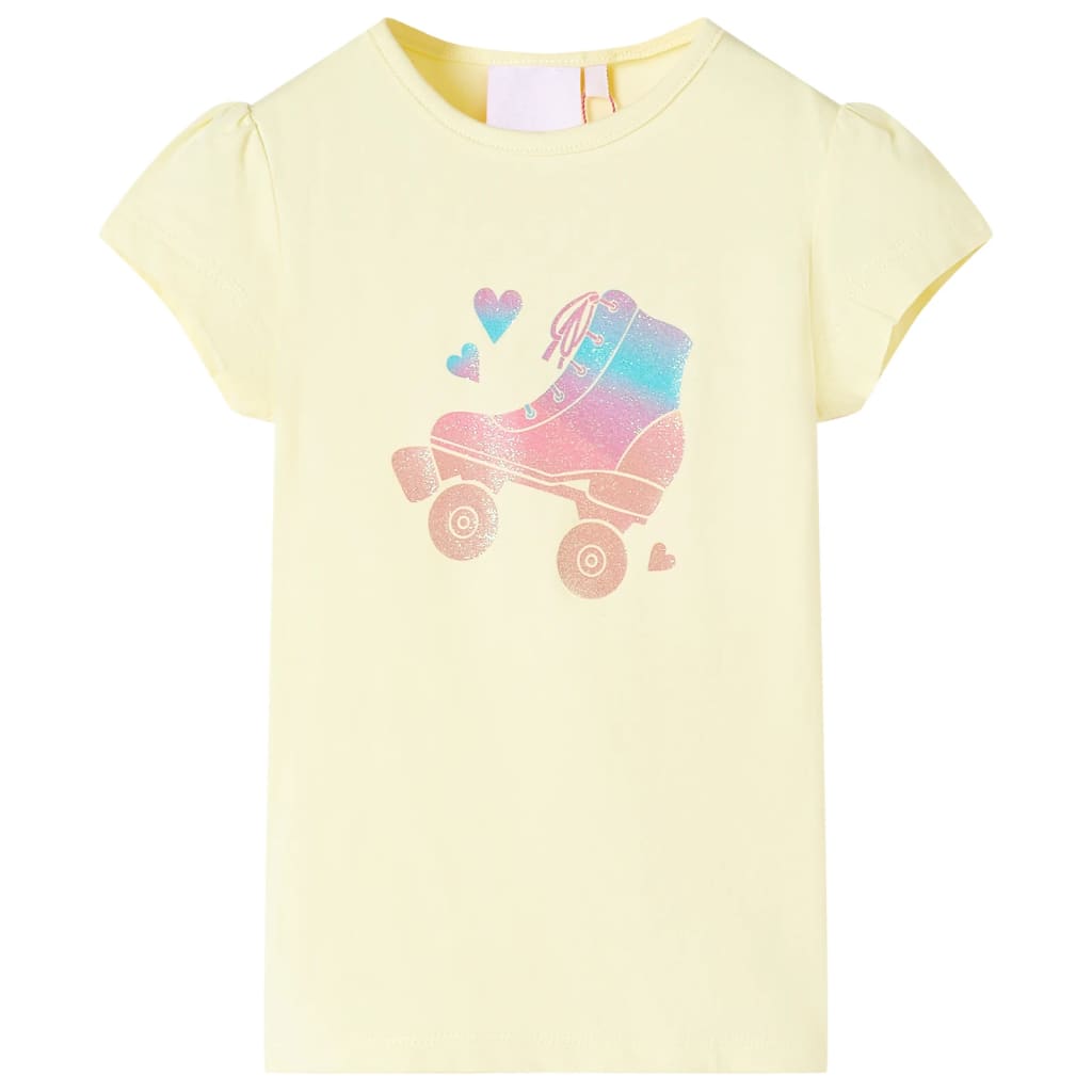 T-shirt enfant jaune pâle 128