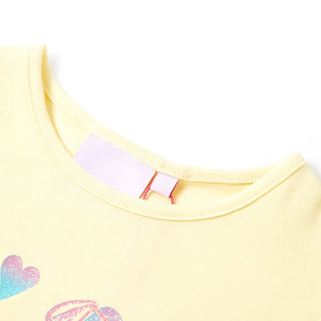 T-shirt enfant jaune pâle 128