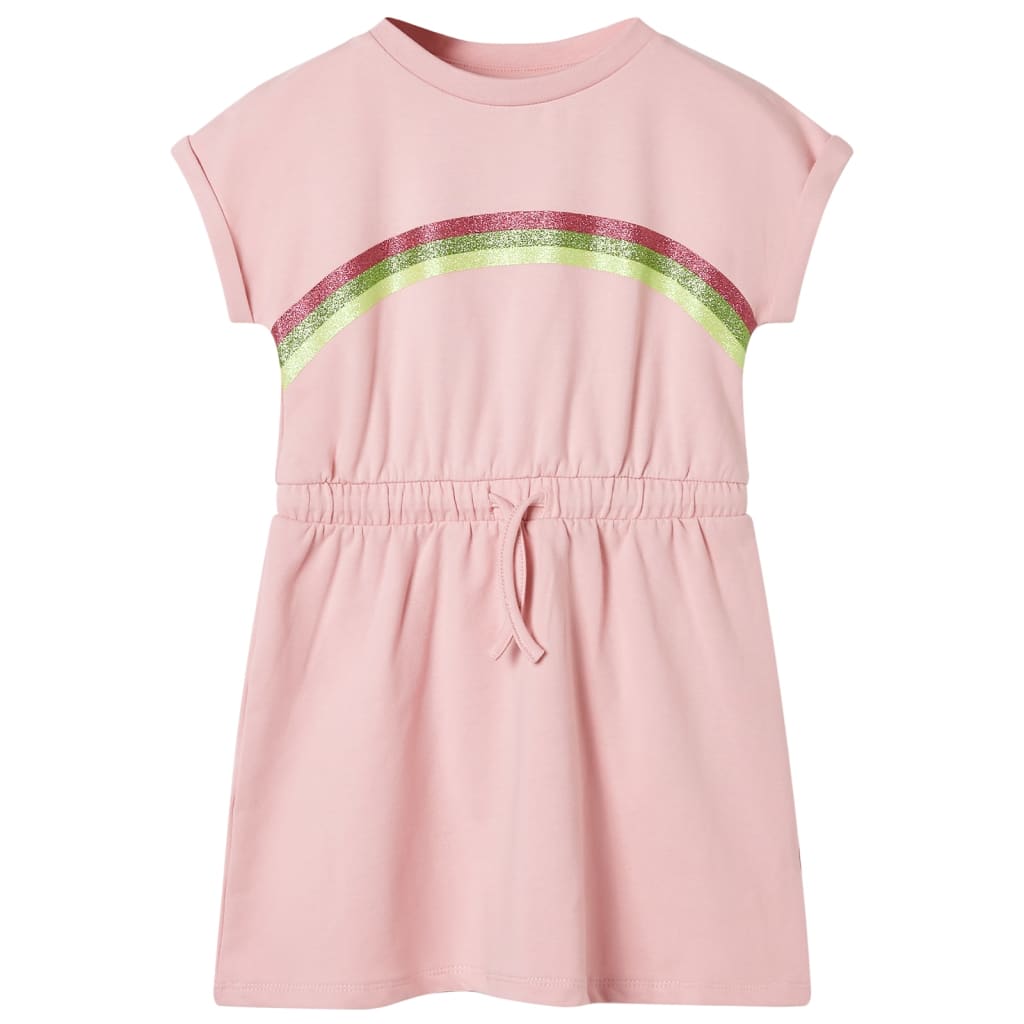 Children's Dress with Drawstring Light Pink 104