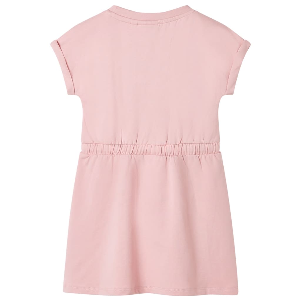 Children's Dress with Drawstring Light Pink 104
