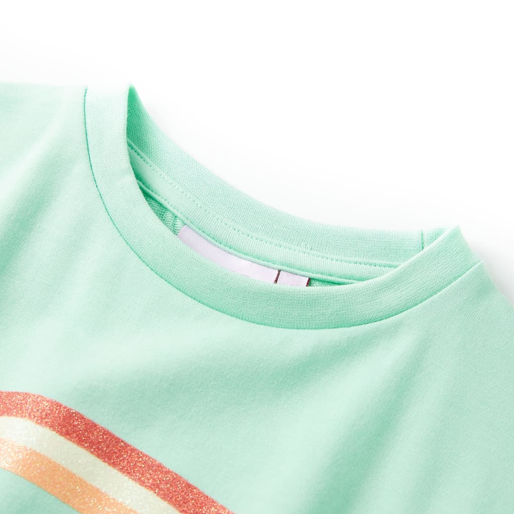 Kids' dress with drawstring light green 116