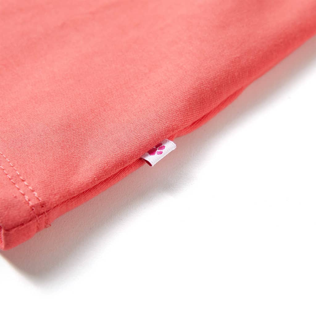 Girls' dress with drawstring Coral Pink 104