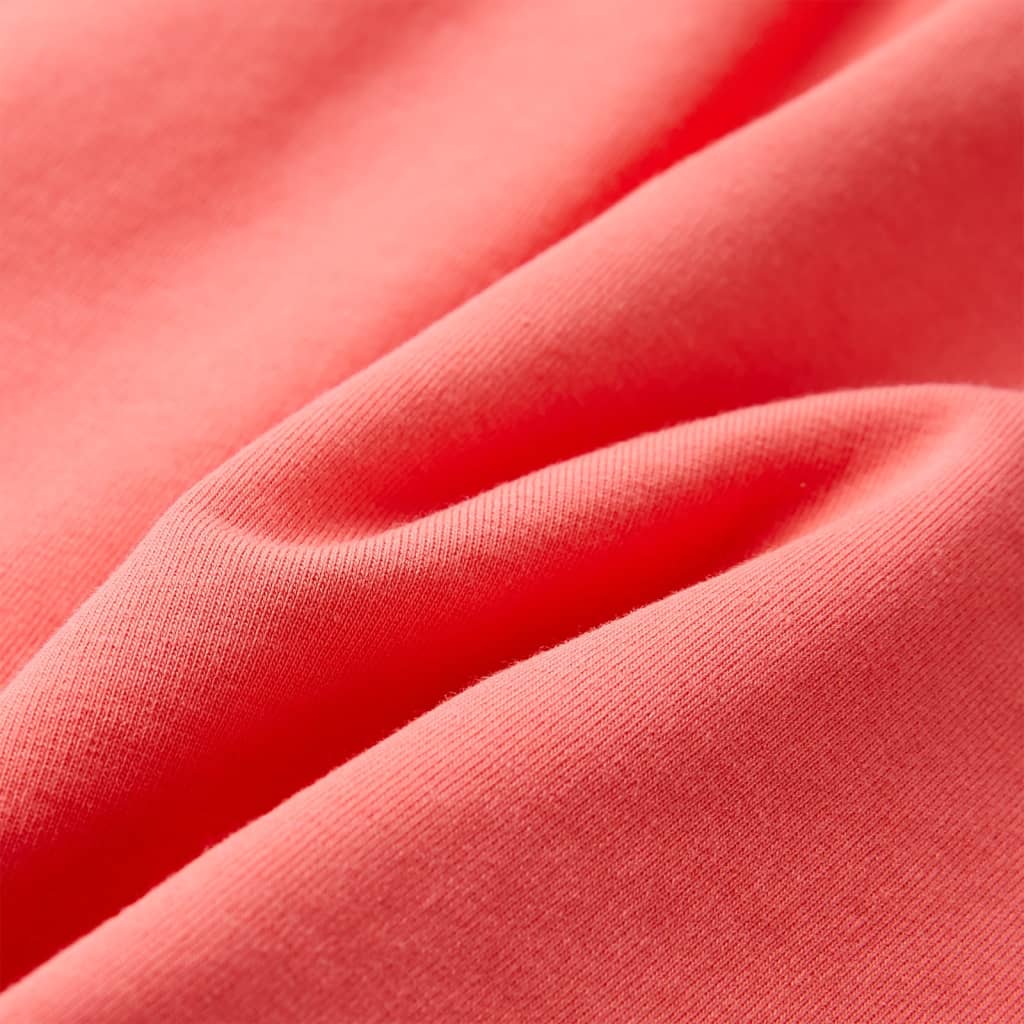 Robe fillette corail rose avec cordon de serrage 116