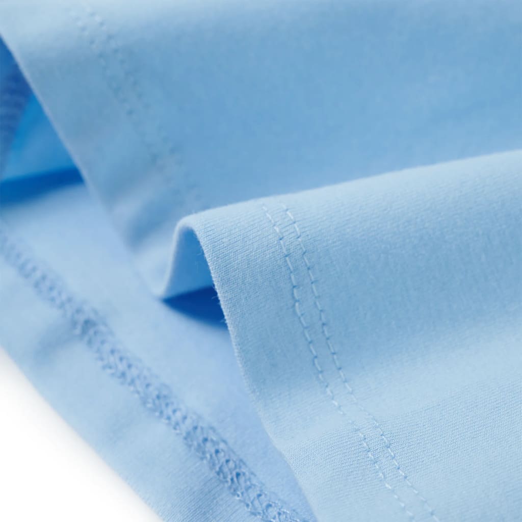 T-shirt enfant à manches volantées bleu clair 128