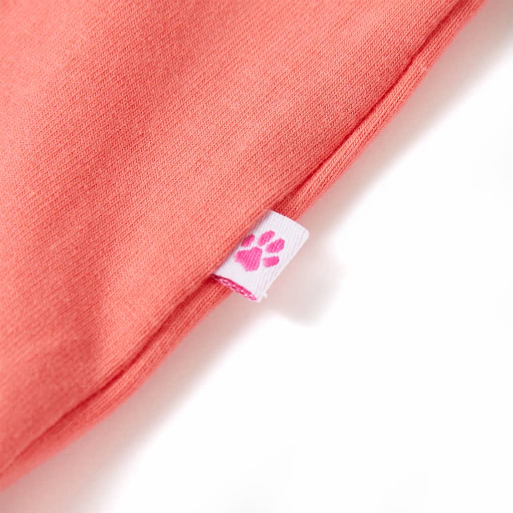 T-shirt enfant à manches volantées rose corail 116