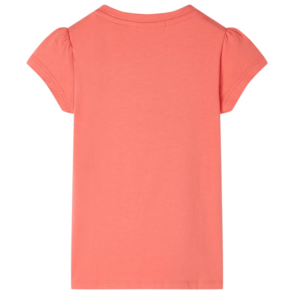 T-shirt enfant à manches papillon Rose Corail 140