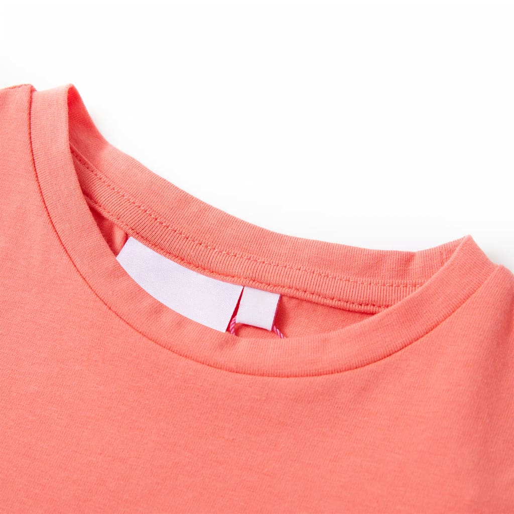 T-shirt enfant à manches papillon Rose Corail 140