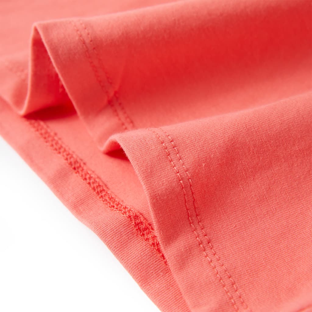 T-shirt enfant à manches papillon Rose Corail 140