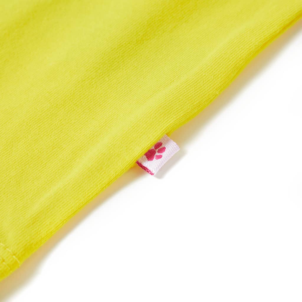 T-shirt enfant à manches papillon jaune vif 140