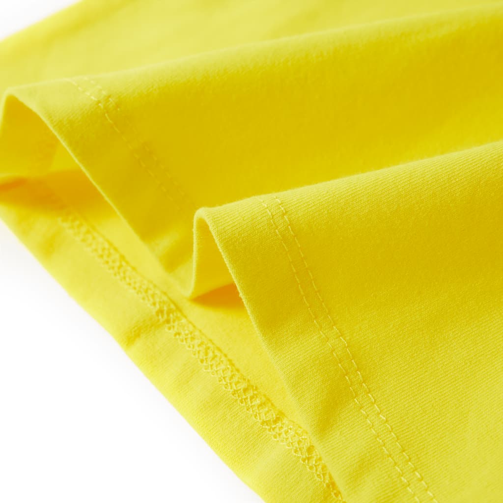 T-shirt enfant à manches papillon jaune vif 140