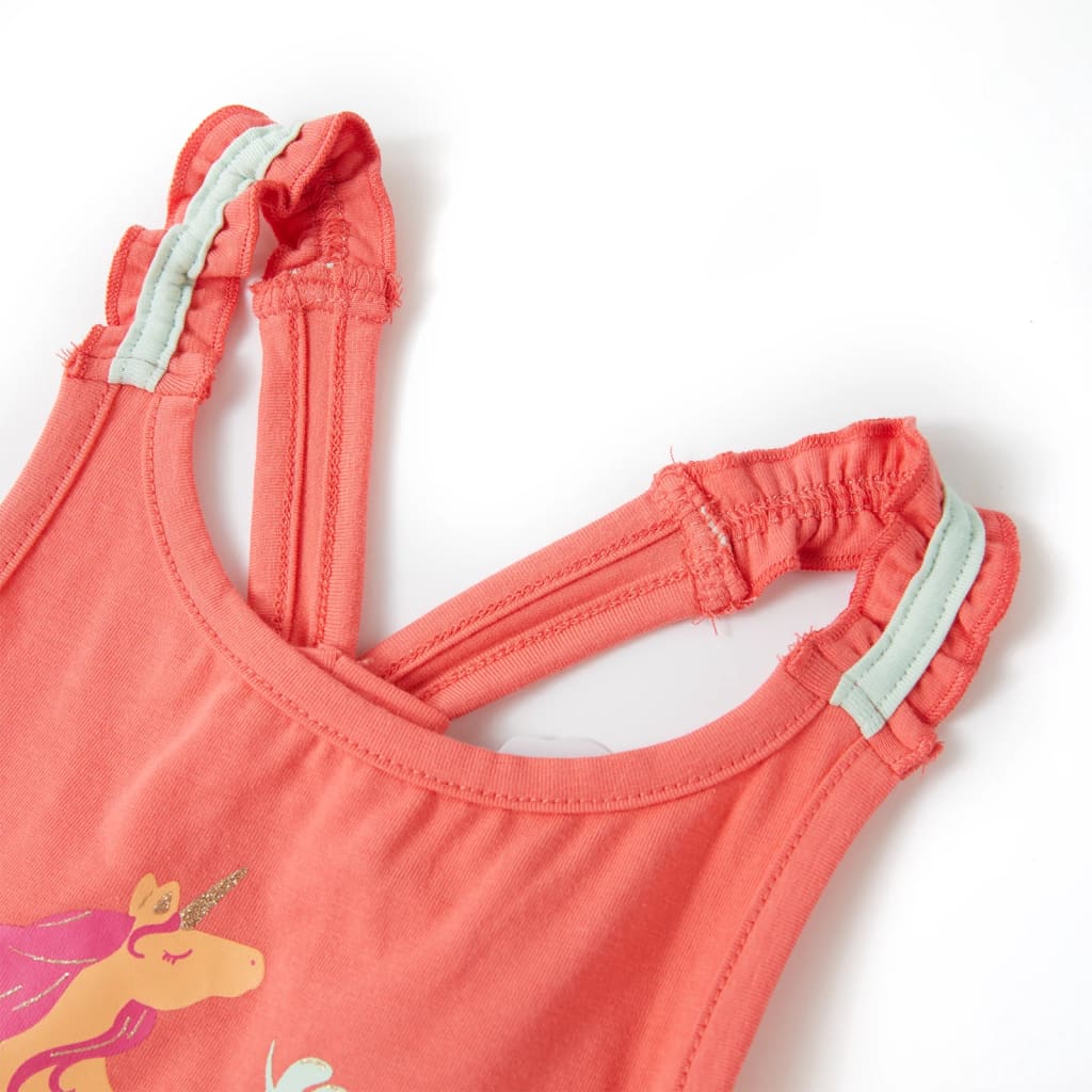 Débardeur enfant rose corail 128