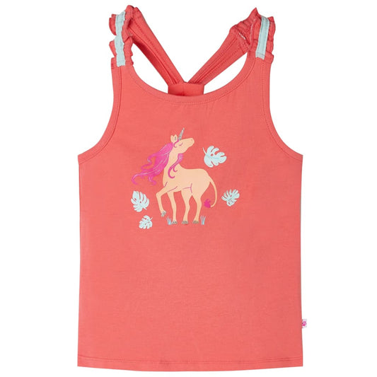 Kids' Tank Top Coral Pink 140