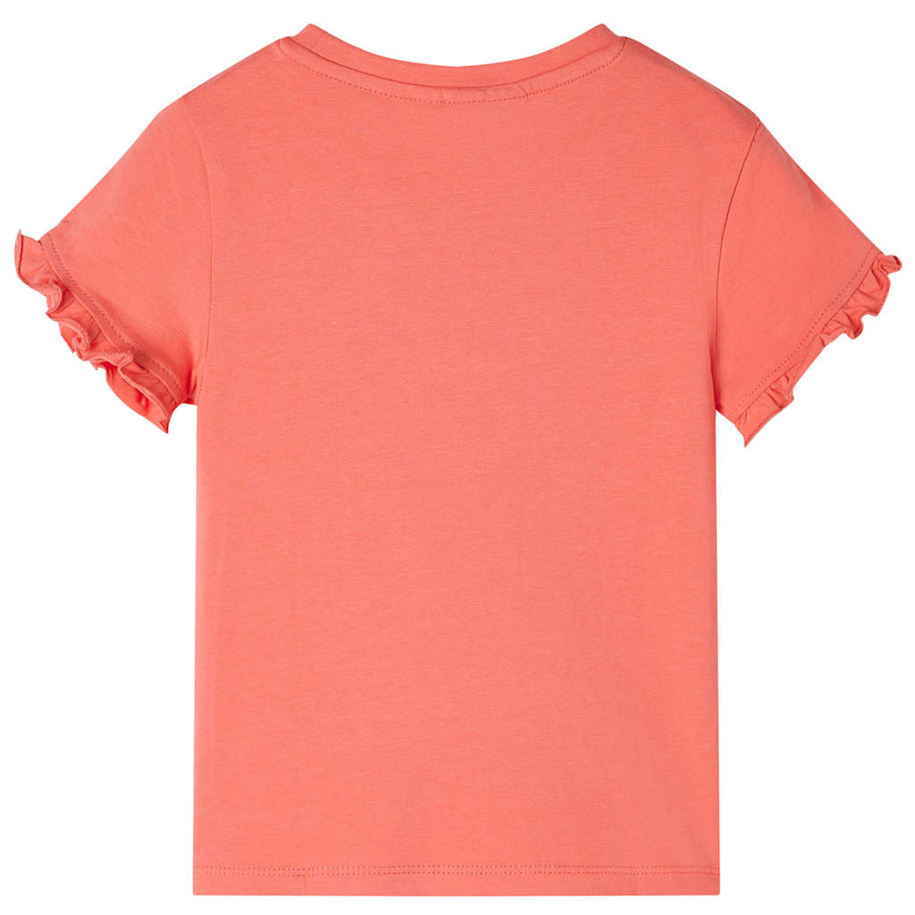 Kids' Short Sleeve Shirt Coral Pink 140