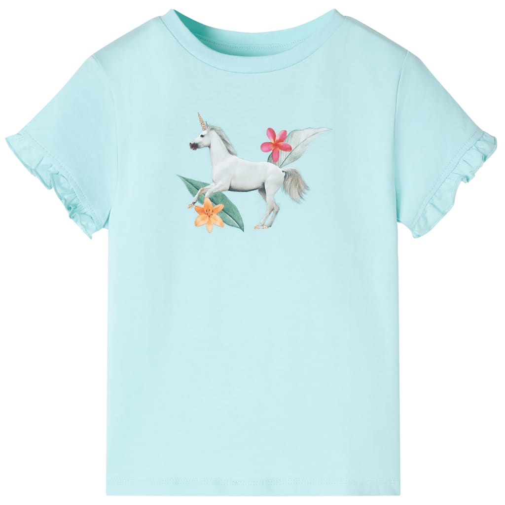 Kids' Short-Sleeved T-Shirt Light Blue 104