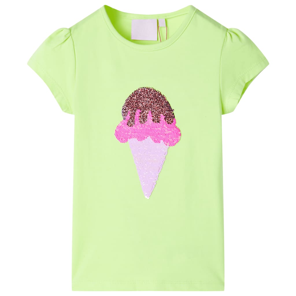 T-shirt enfant jaune fluo 116