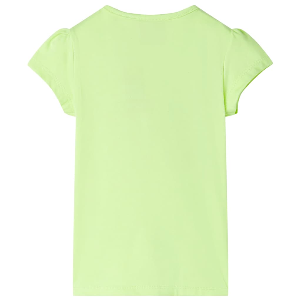T-shirt enfant jaune fluo 116