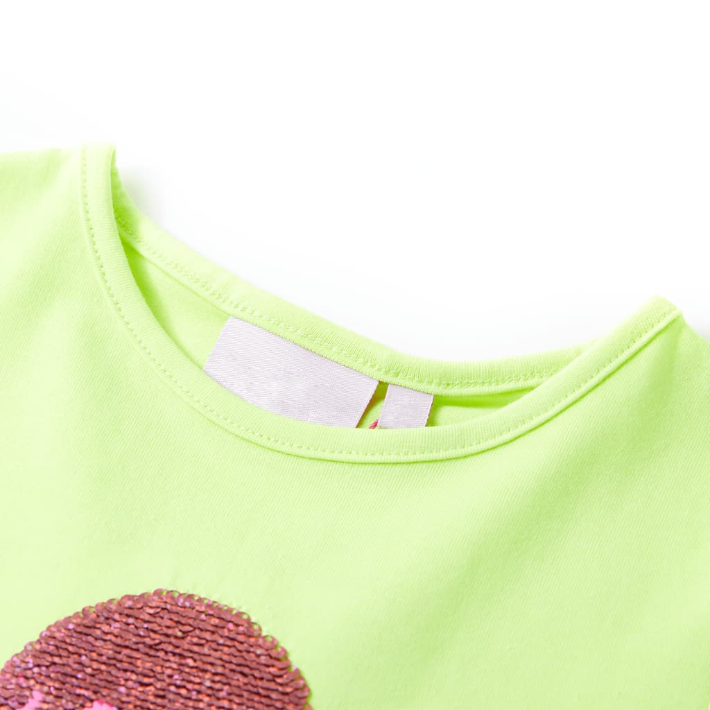 T-shirt enfant jaune fluo 116