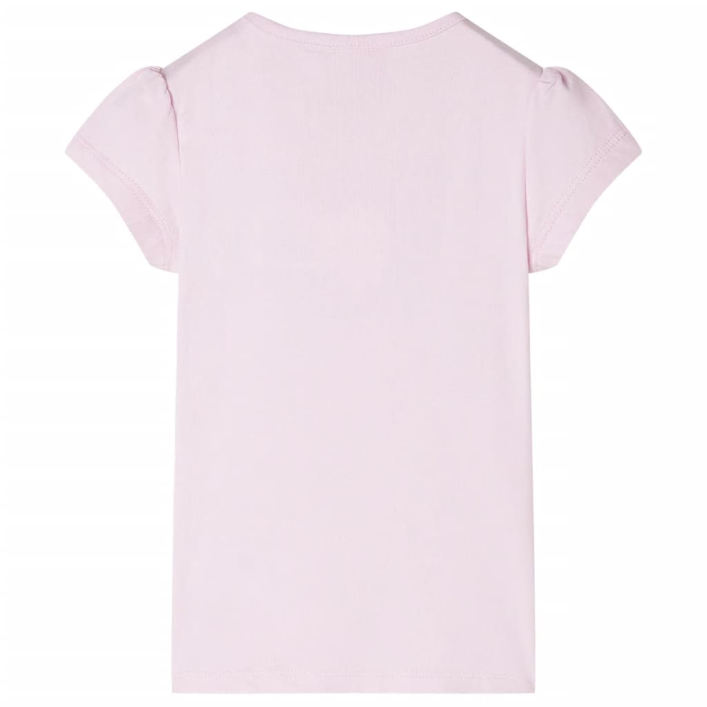 T-shirt enfant à manches volantées rose pâle 104
