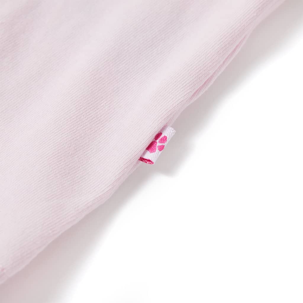 T-shirt enfant à manches volantées rose pâle 104