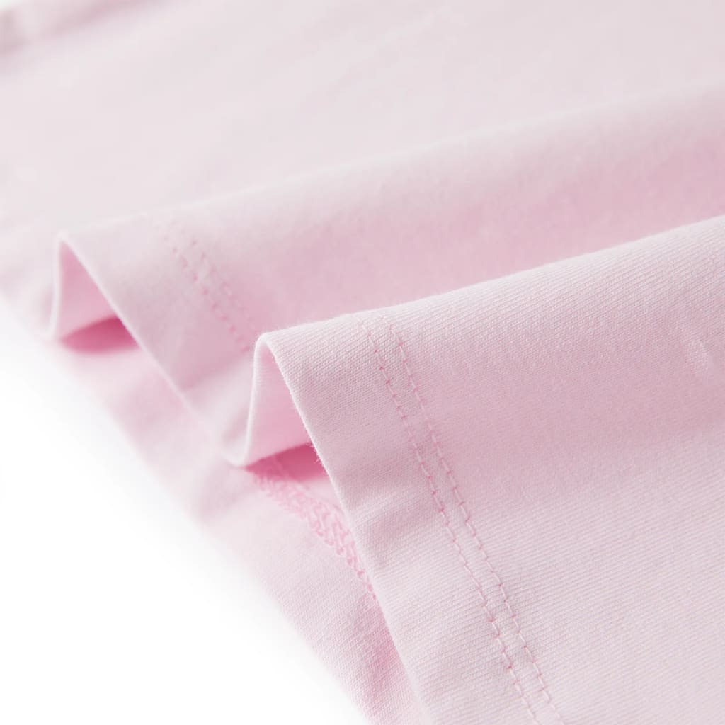T-shirt enfant à manches volantées rose pâle 104