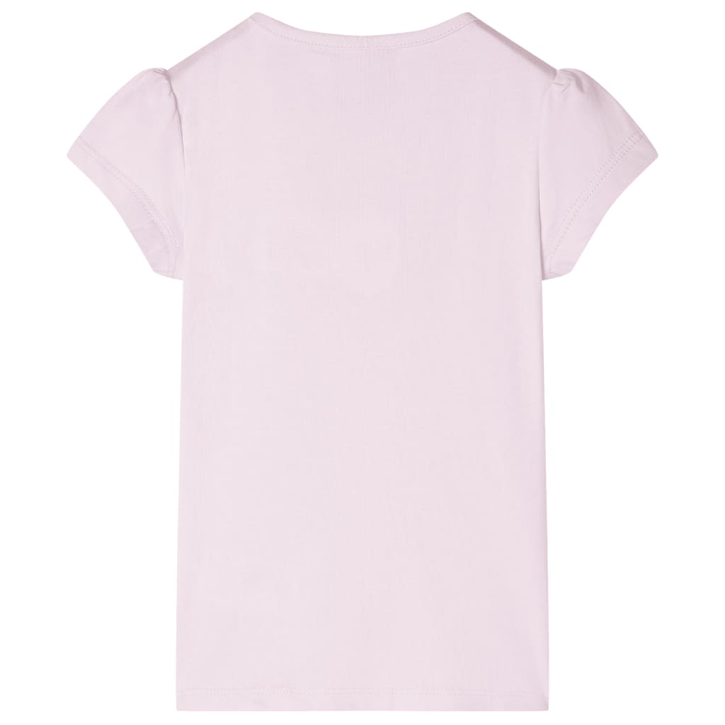 T-shirt enfant à manches volantées rose tendre 116