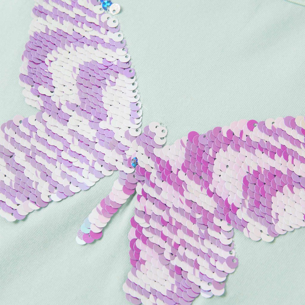 Children's T-shirt with Cap Sleeves Light Mint Green 128