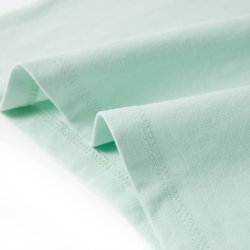 Children's T-shirt with Cap Sleeves Light Mint Green 128