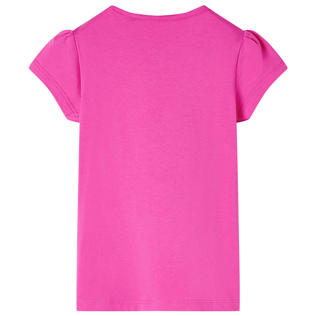 T-shirt enfant à manches papillon Rose foncé 104