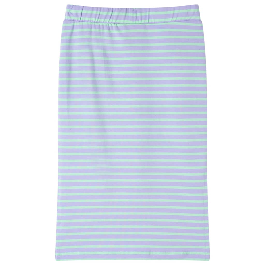 Jupe Enfant Rayée Droite Vert Menthe Clair 116