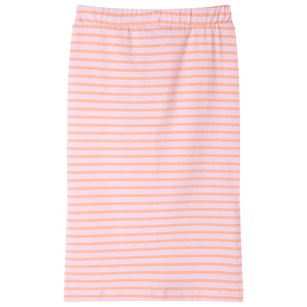 Jupe d'enfant rayée droite rose 104
