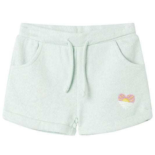 Kindershorts mit Kordelzug Helles Minzgrün 128