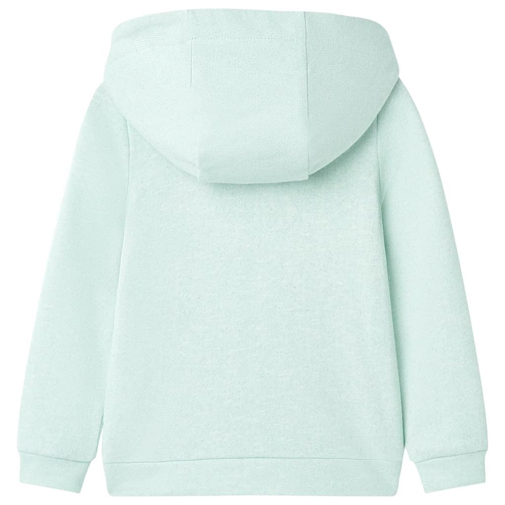 Children's Zip-Up Hoodie Light Mint Green 92