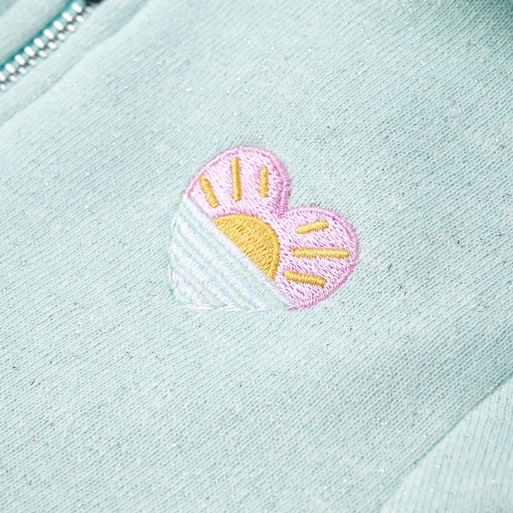 Children's Zip-Up Hoodie Light Mint Green 92