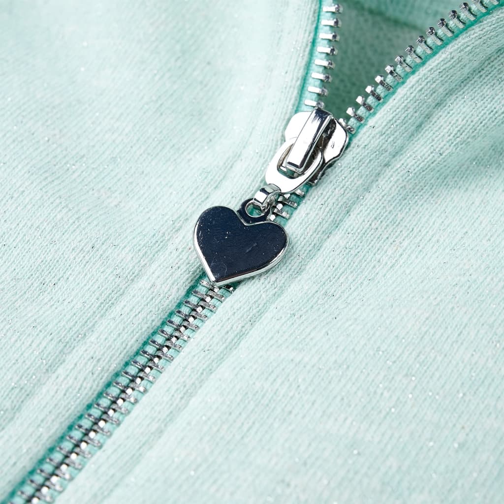 Children's Zip-Up Hoodie Light Mint Green 92