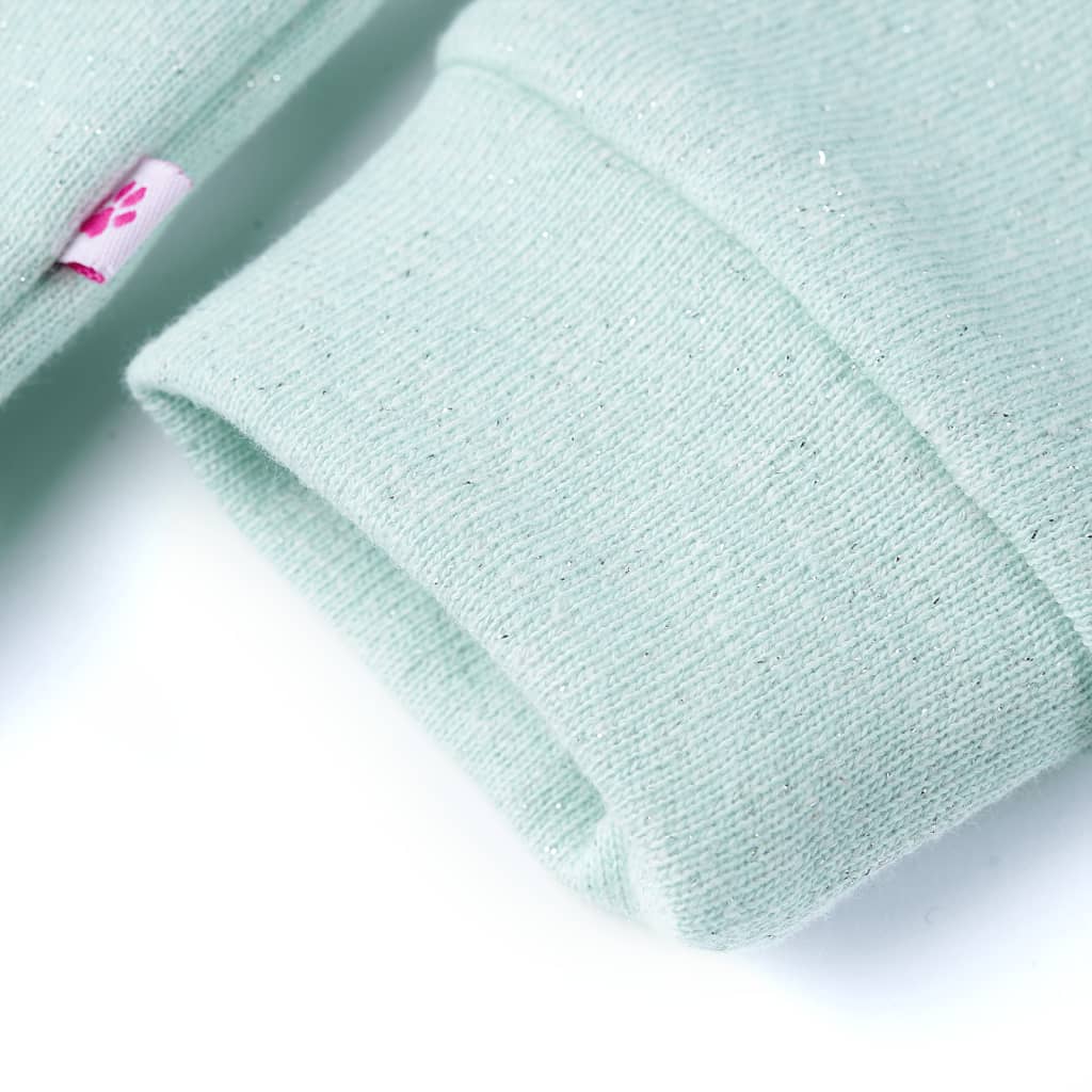Children's Zip-Up Hoodie Light Mint Green 92
