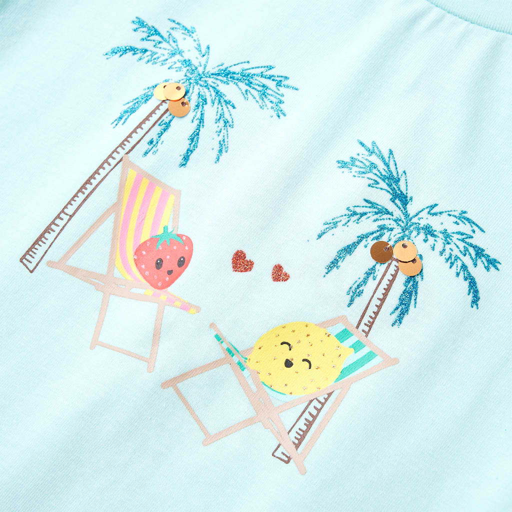 Kinder-T-Shirt Hellblau 140